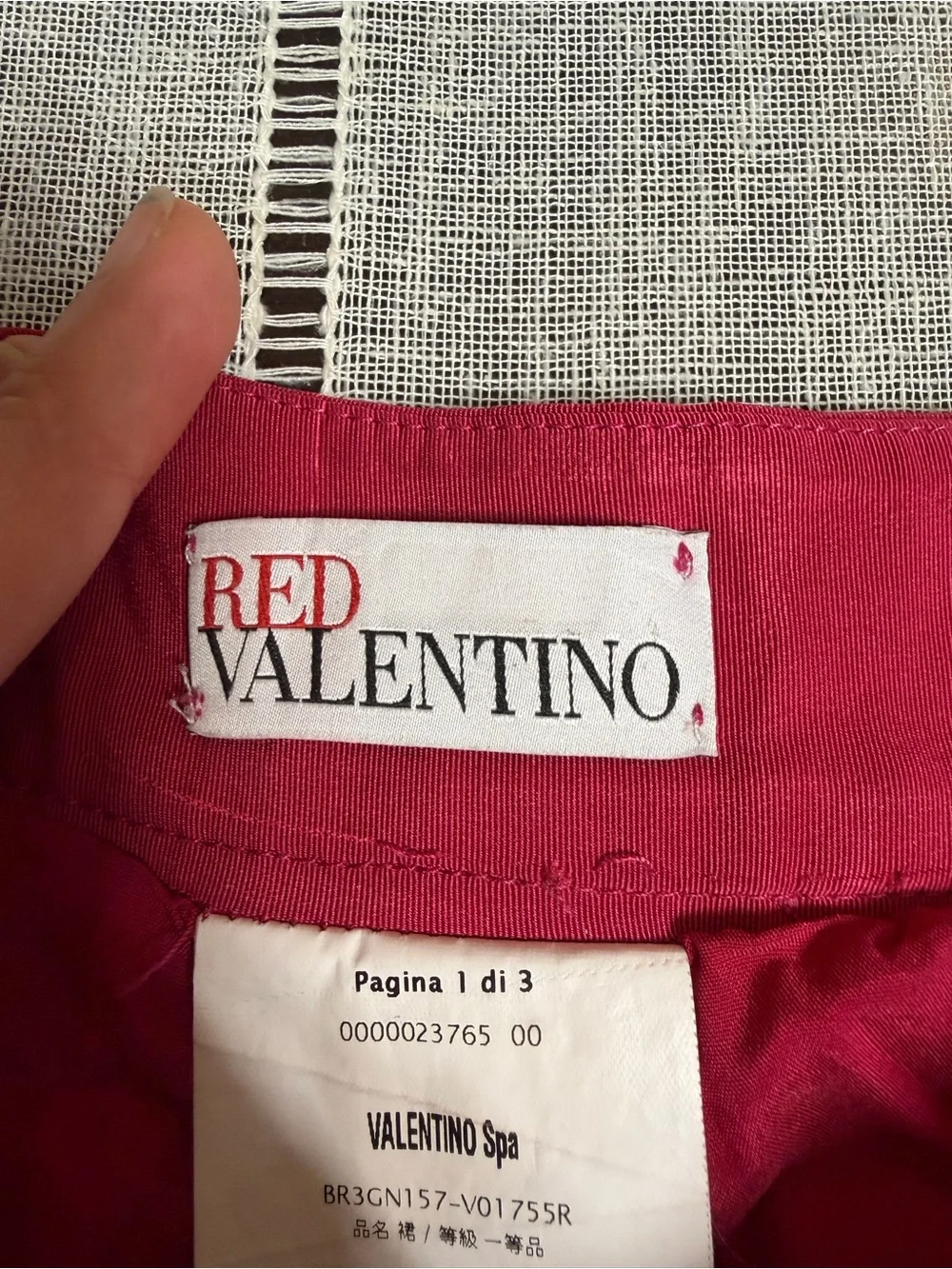 Vintage Red Valentino Night Red Skirt Size Small Classic Pencil Skirt